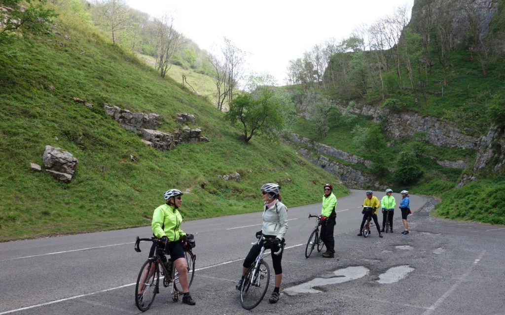 Riders in Cheddar Gorge